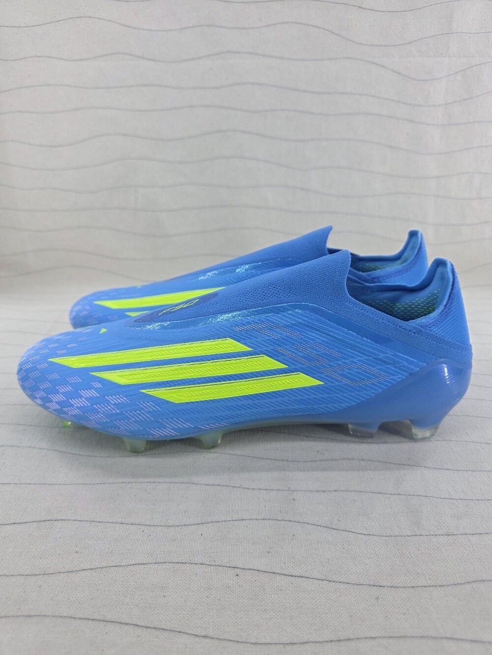 Adidas F50 Elite Laceless FG Lucid Blue Soccer Cleats JR6461 Sz 9.5 Men/10.5 Wom - Picture 2 of 11